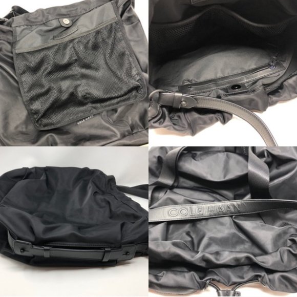 Cole Haan Black Nylon Tote with leather straps - Picture 6 of 10